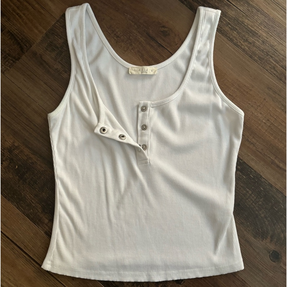 Small White Tank by ILLA ILLA